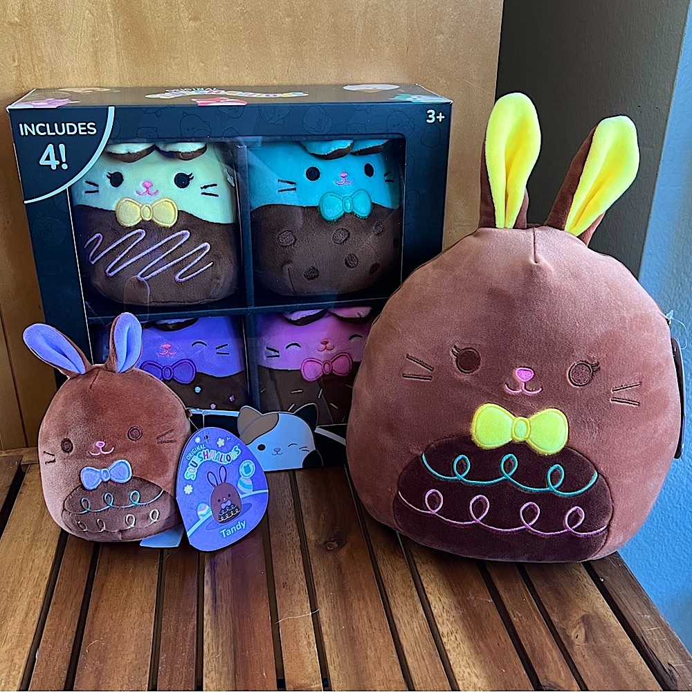 NWT Chocolate Bunny SET Squishmallows FTM Dinora & Tandy Select Series rabbit - Picture 16 of 16